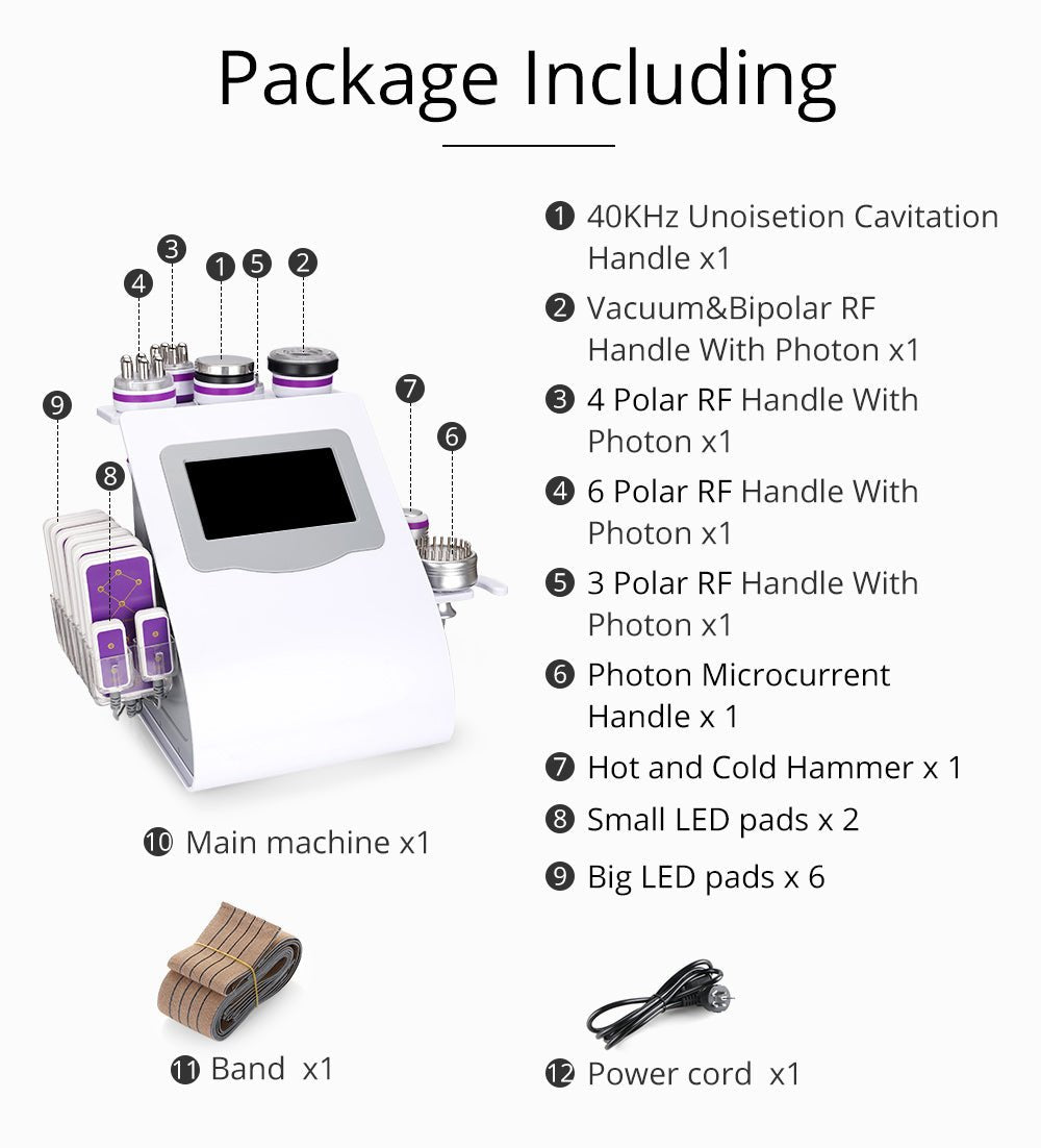 9-in-1 Body Shaping Wonder: Lipo, Microcurrent, Photon & Ultrasonic Cavitation