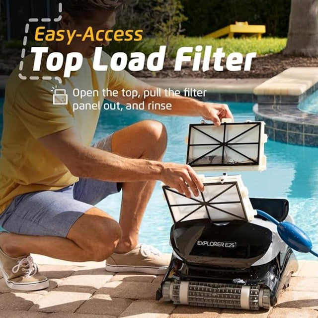 Dolphin E25 Wi-Fi Robotic Pool Vacuum - Effortless Pool Cleaning