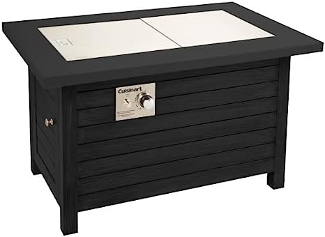 Cuisinart Woodgrain Metal Patio Fire Pit Table - Your Cozy Outdoor Companion