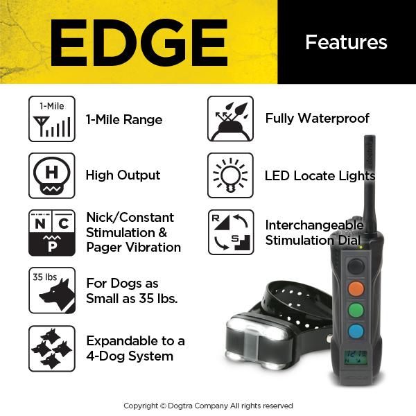 Dogtra EDGE 1-Mile Remote Trainer - Control Up to 4 Dogs Effortlessly!