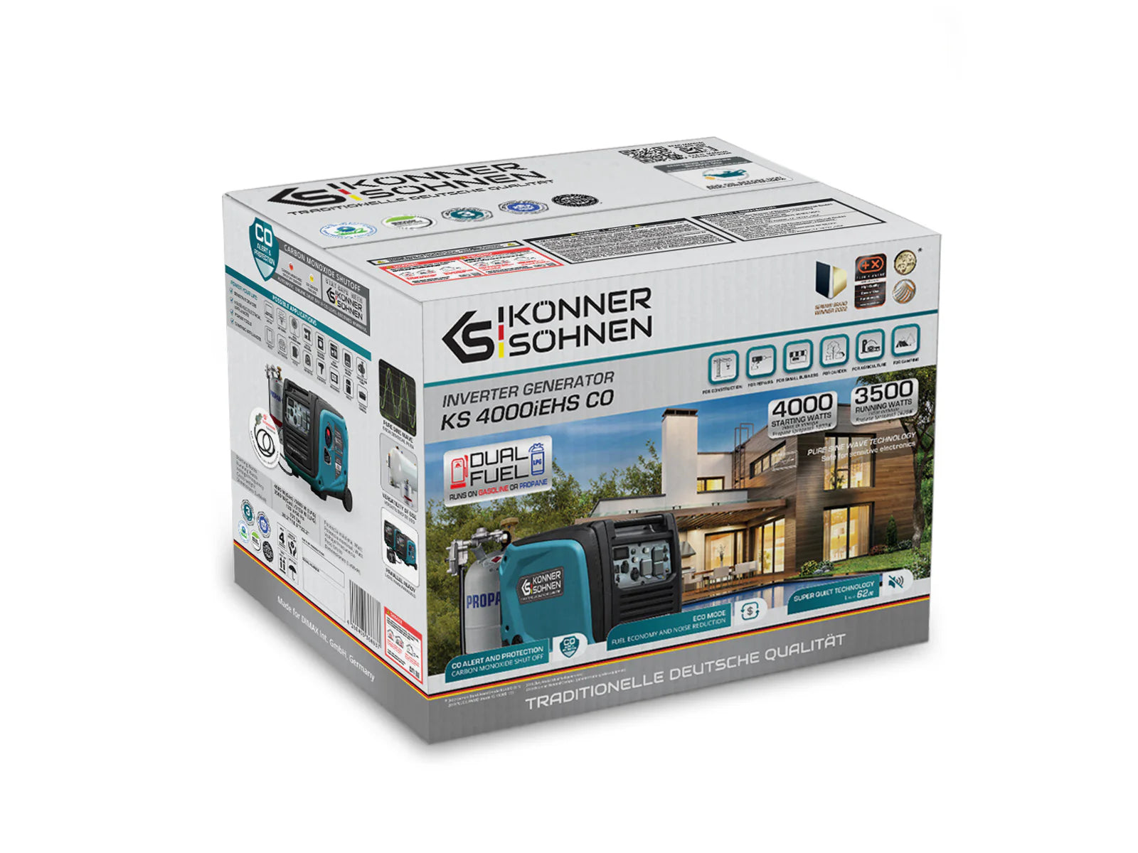 KS 4000iEHS CO Dual-Fuel Inverter Generator