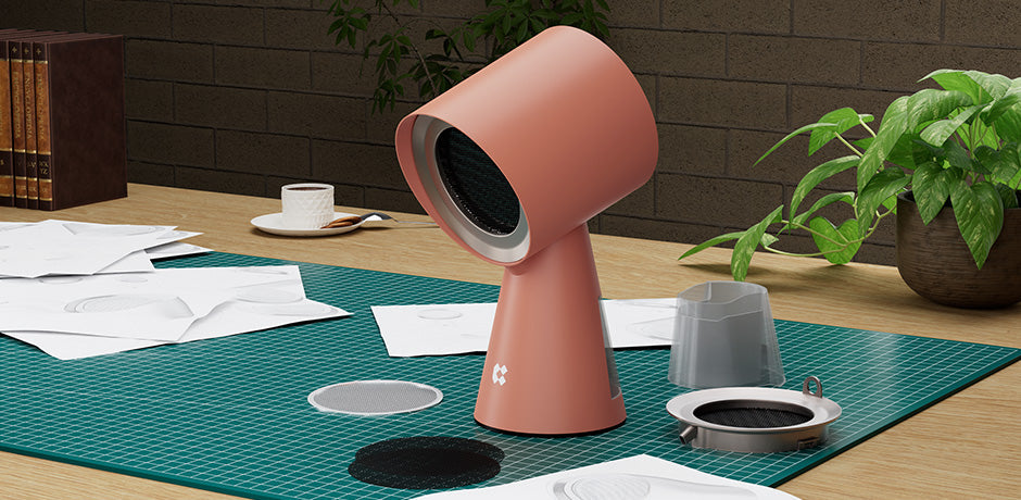 Ciarra HOOD TO GO Portable Mini Desktop Range Hood - Orange