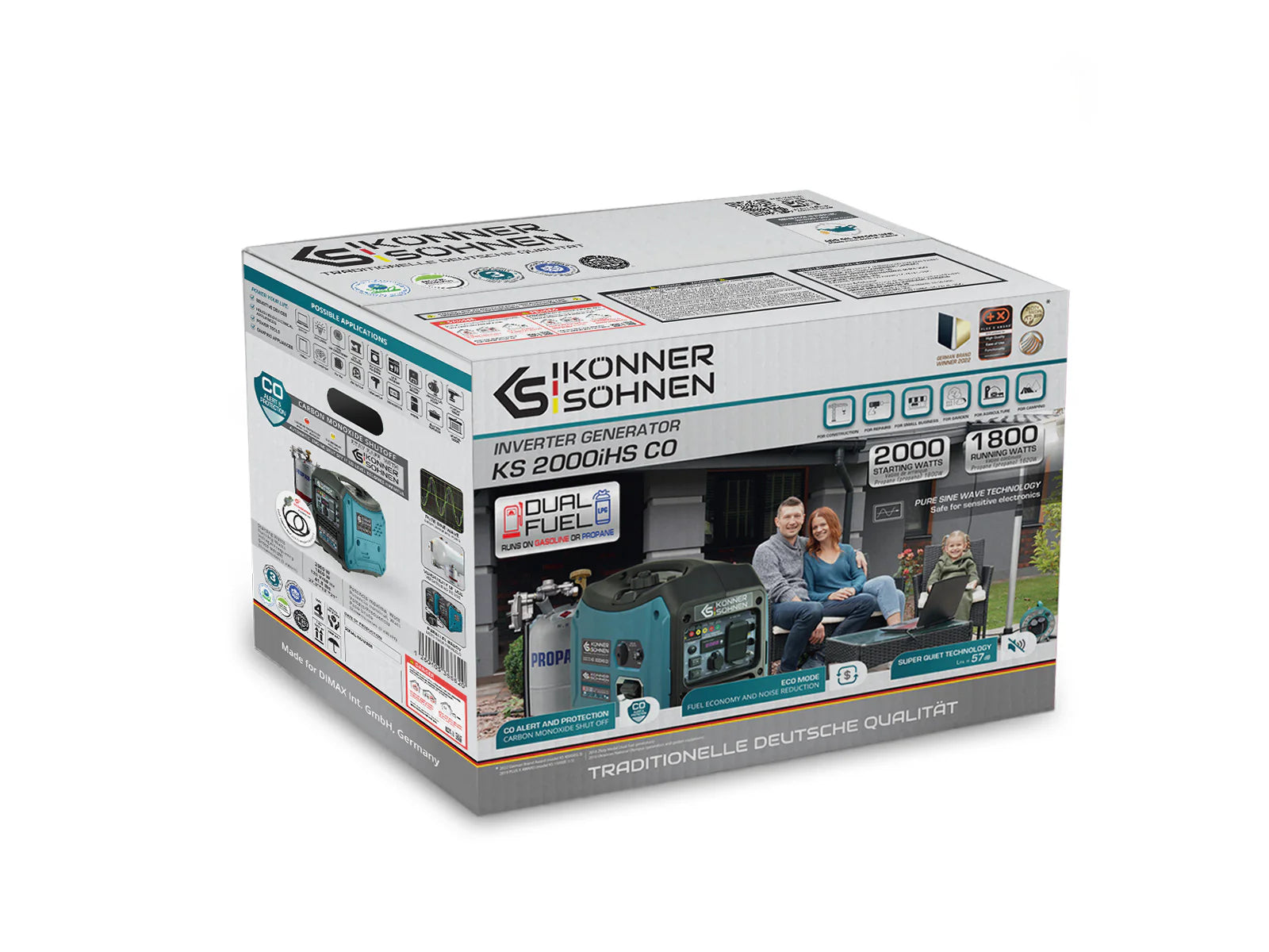KS 2000iHS CO LPG/Gasoline Inverter Generator - Your Portable Powerhouse