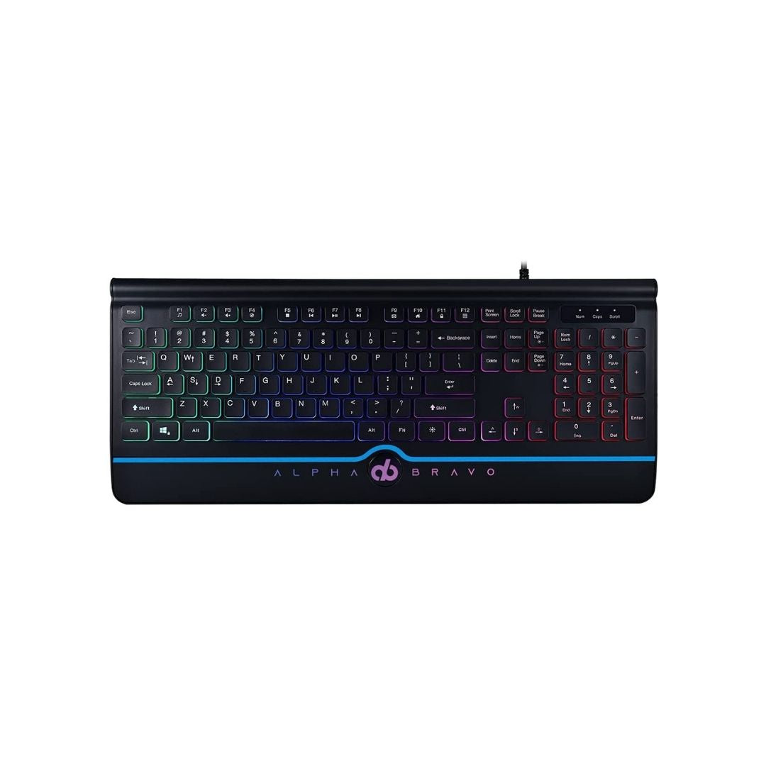 Alpha Bravo GK-1 USA Layout Gaming Keyboard - Illuminated & Ergonomic