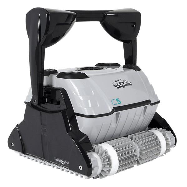 Maytronics Dolphin C5 Robotic Pool Cleaner with Remote and Caddy - The Ultimate Pool Cleaning Solution