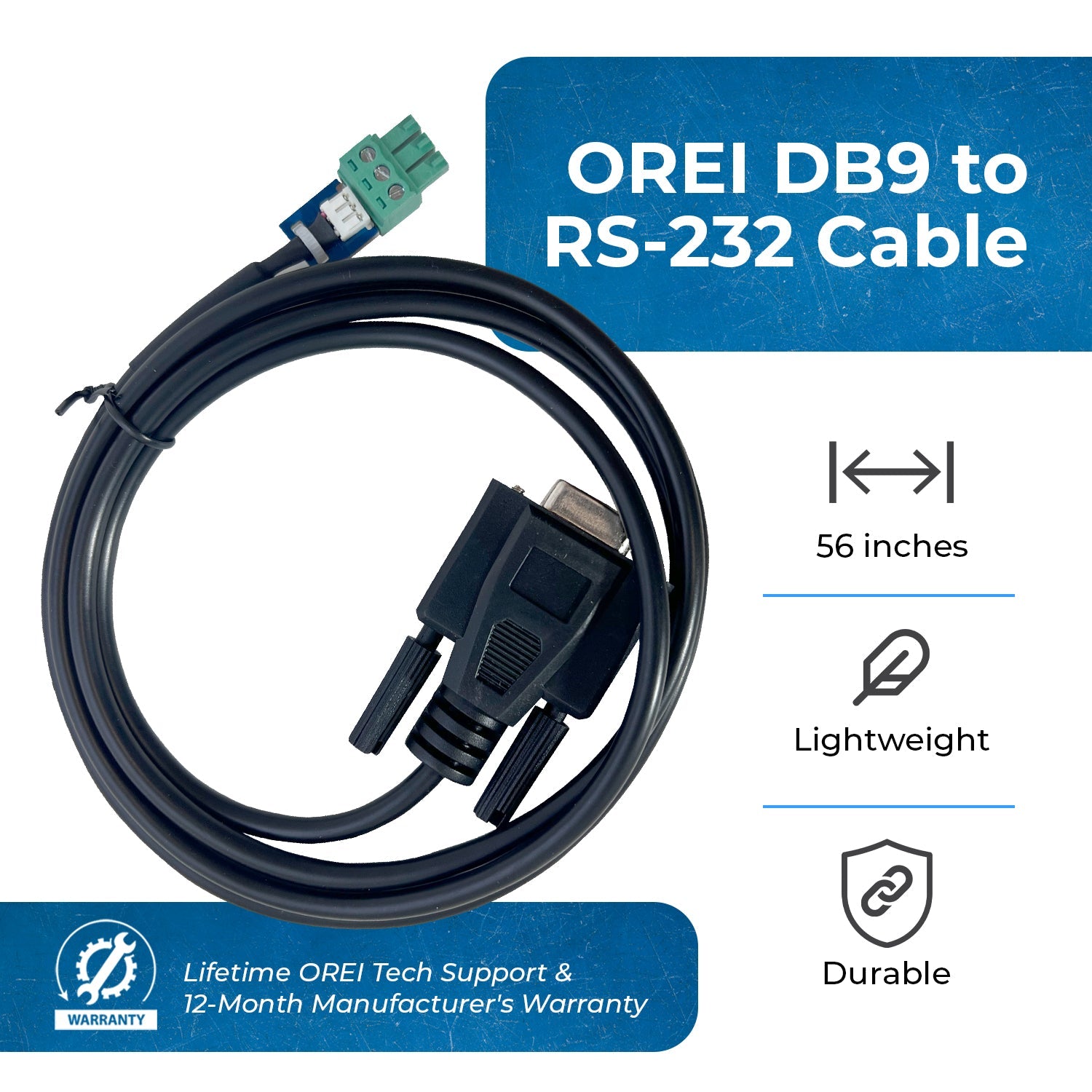 DB9 to RS-232 Cable for OREI Devices - Essential for Firmware Updates and Commands