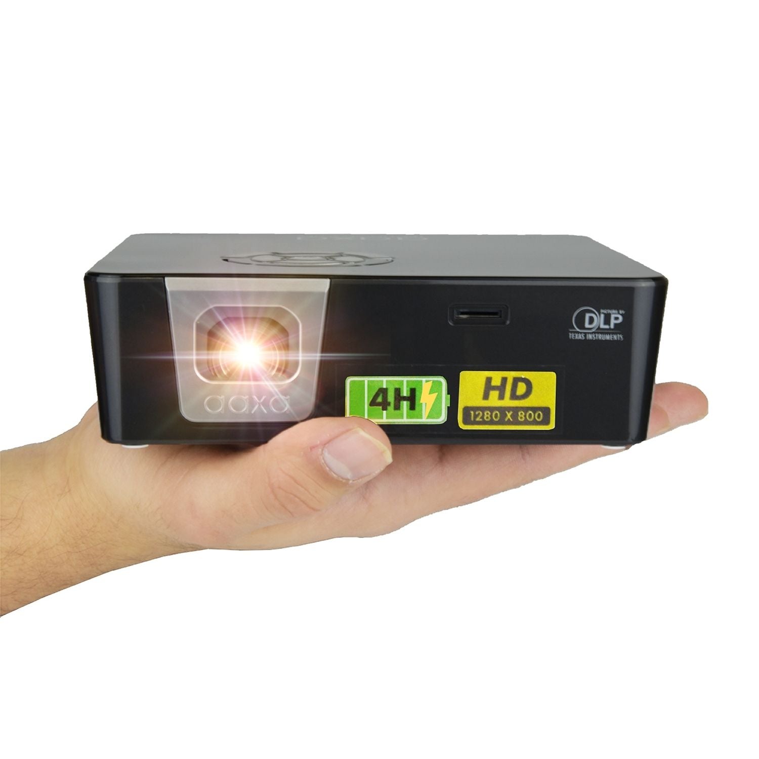 AAXA P6X Ultra-Portable DLP Projector with 4-Hour Battery and Wireless Mirroring