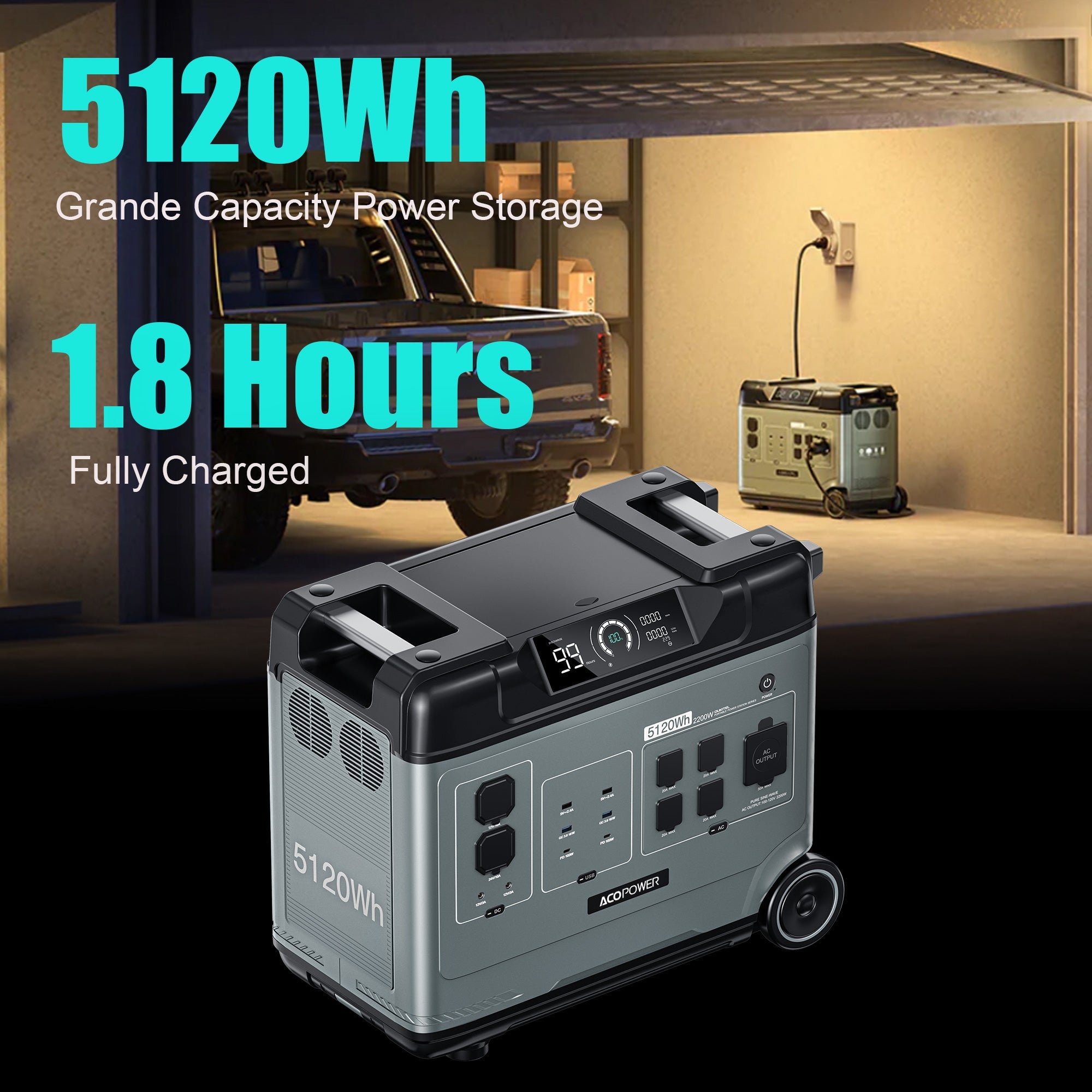 Acopower P5000 ，5120Wh/2200W 