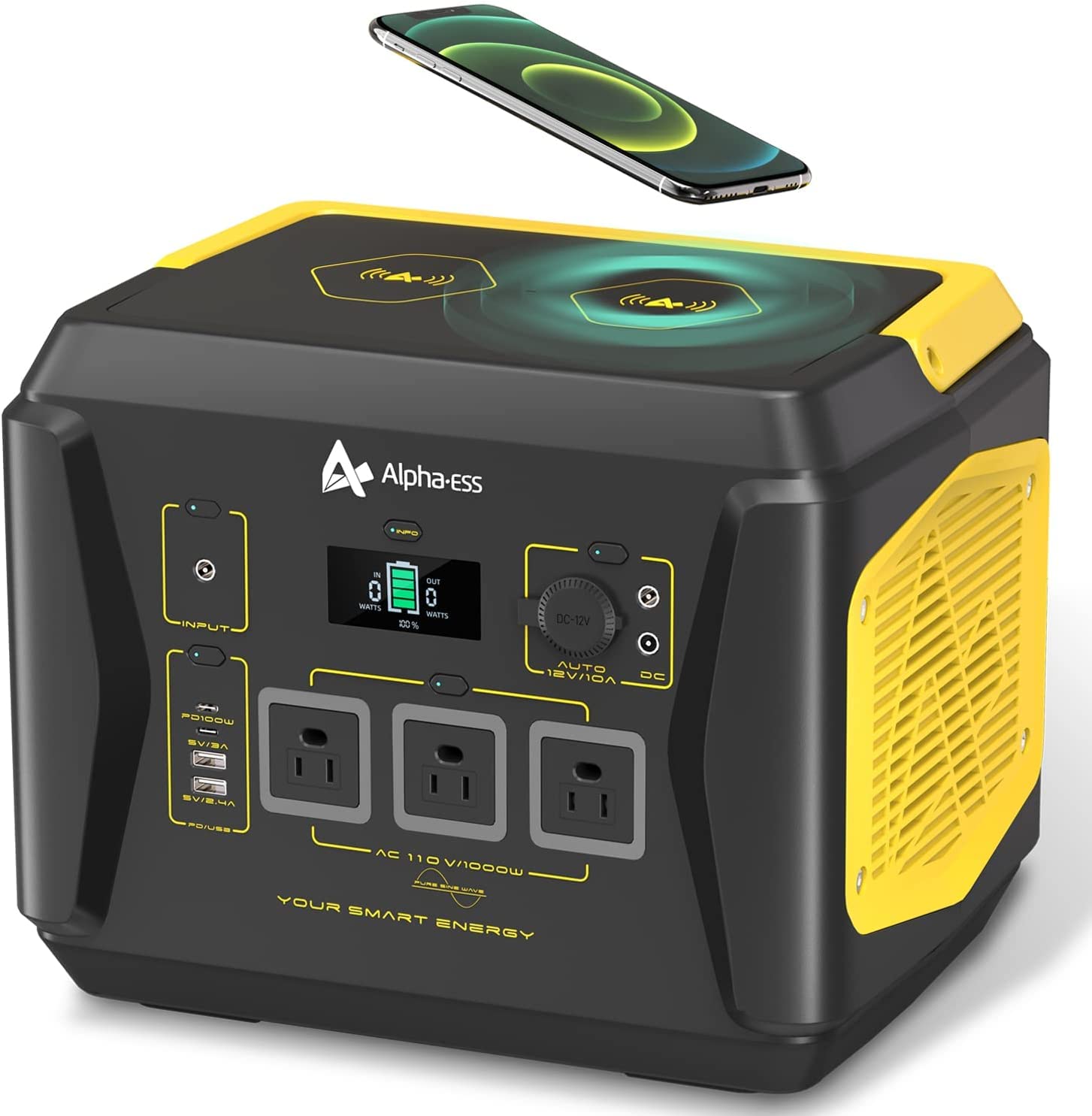 AlphaESS BlackBee 1000W Ultra-Powerful Portable Power Station