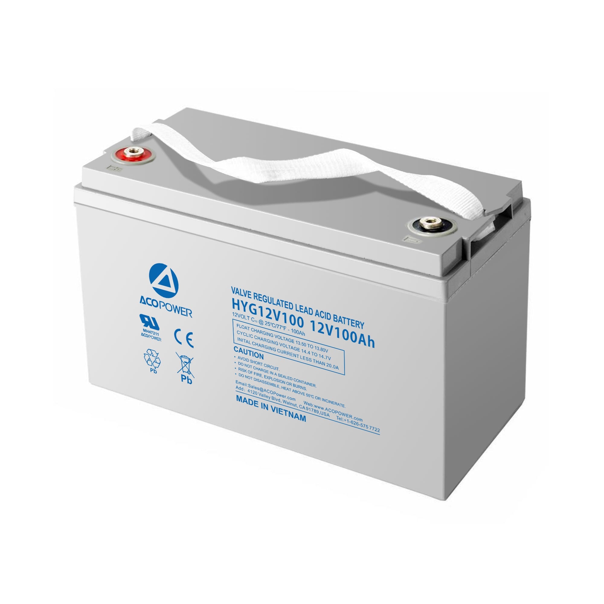 Acopower 12V 100Ah Rechargeable Gel Deep Cycle Battery - Your Reliable Power Solution