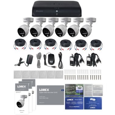 Lorex 4K Ultra HD 8-Camera Wired DVR System with Outdoor Deterrence Cameras and 2TB Storage