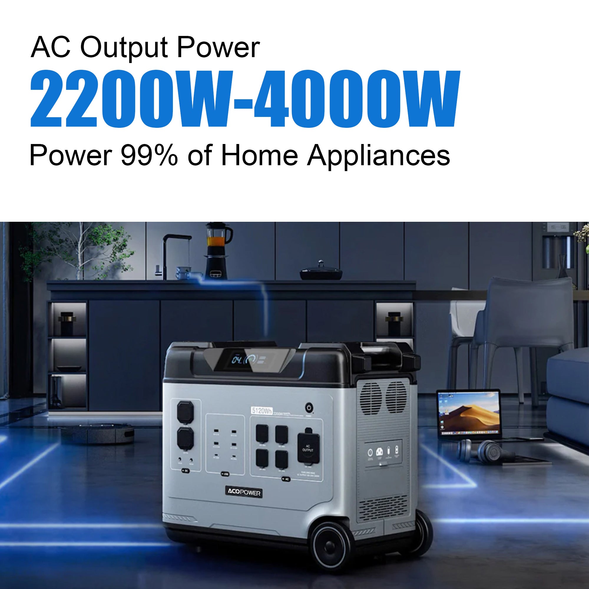 Acopower P5000 ，5120Wh/2200W 