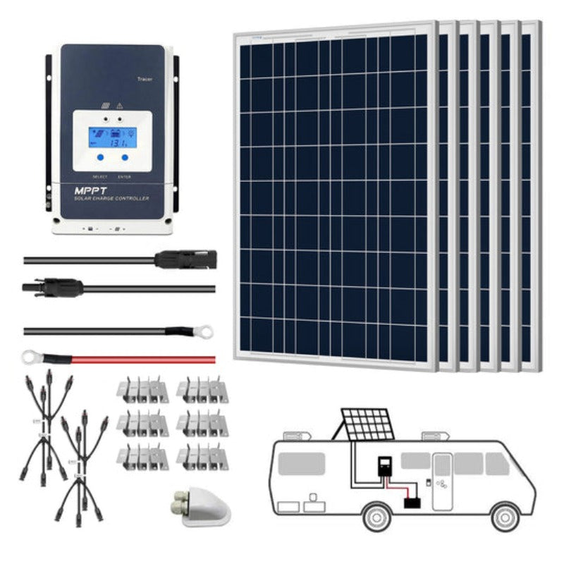 ACOPOWER 600W 12V Polycrystalline Solar RV Kit - Your Key to Off-Grid Freedom