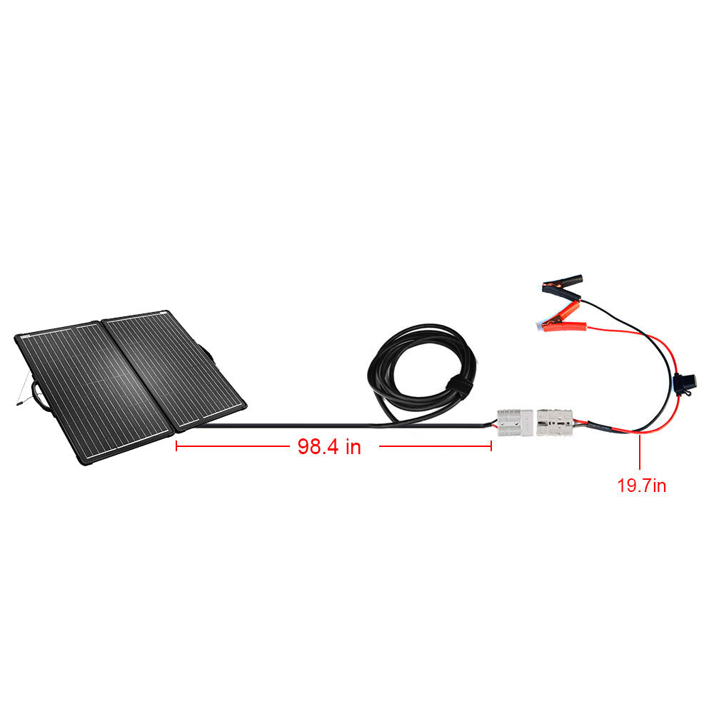Acopower 120W Foldable Lightweight Solar Suitcase Kit with Controller