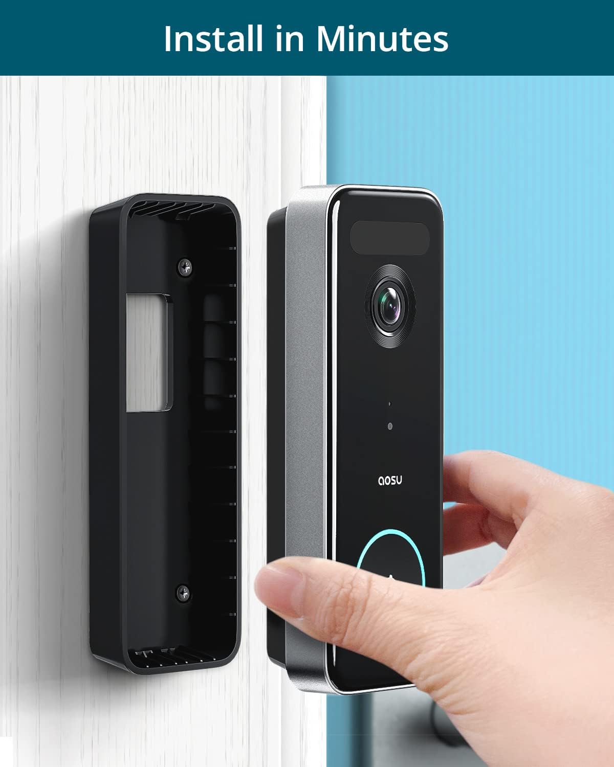 AOSU V8S Wireless Ultra-HD Video Doorbell - Your Home's Smart Guardian