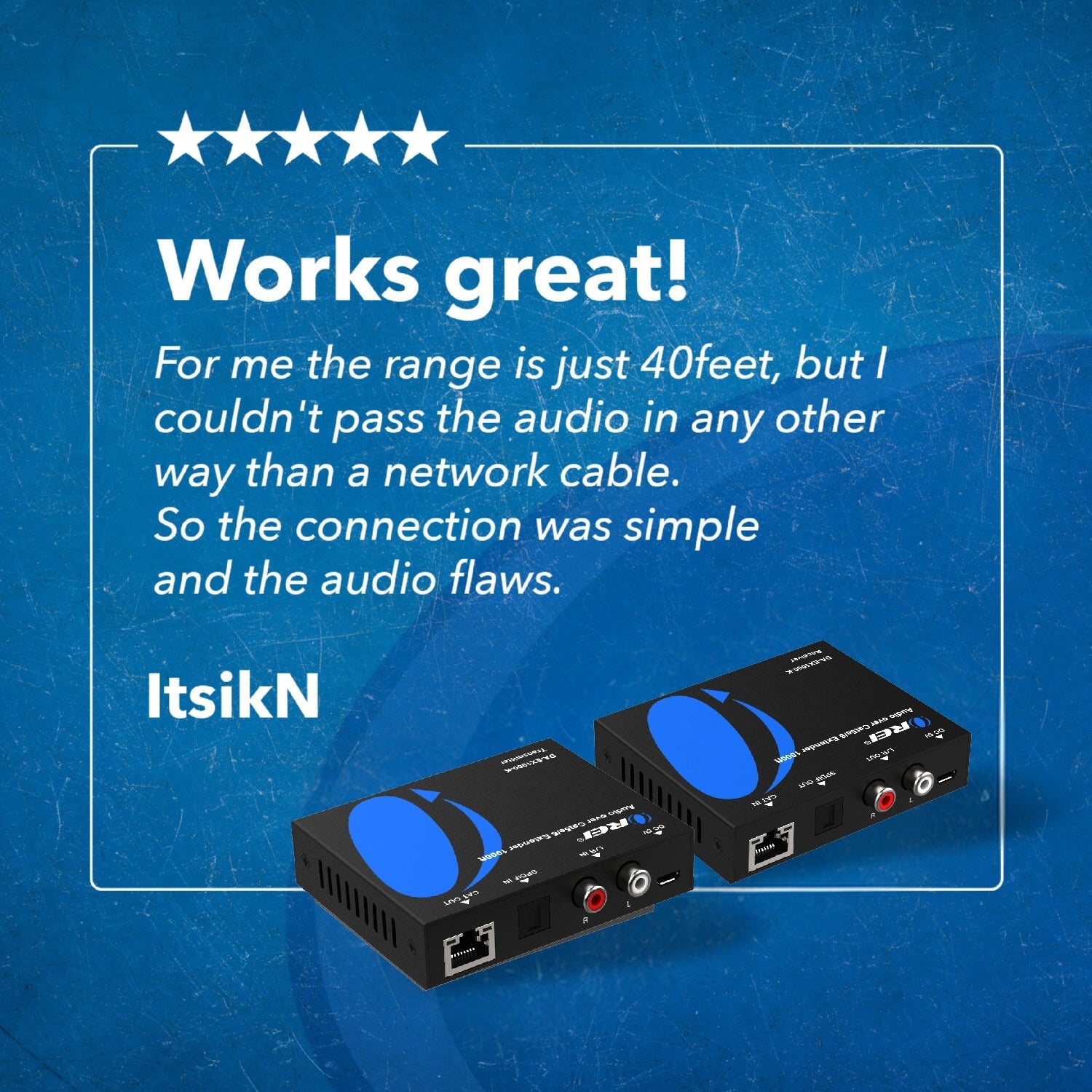 OREI DA-EX1000-K Digital Audio Extender - Expand Your Audio Experience Up to 1000 Feet