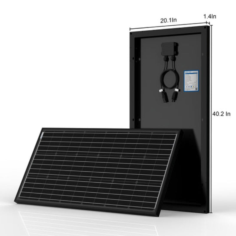 ACOPOWER 500W Mono Solar RV Kit - All Black, 40A