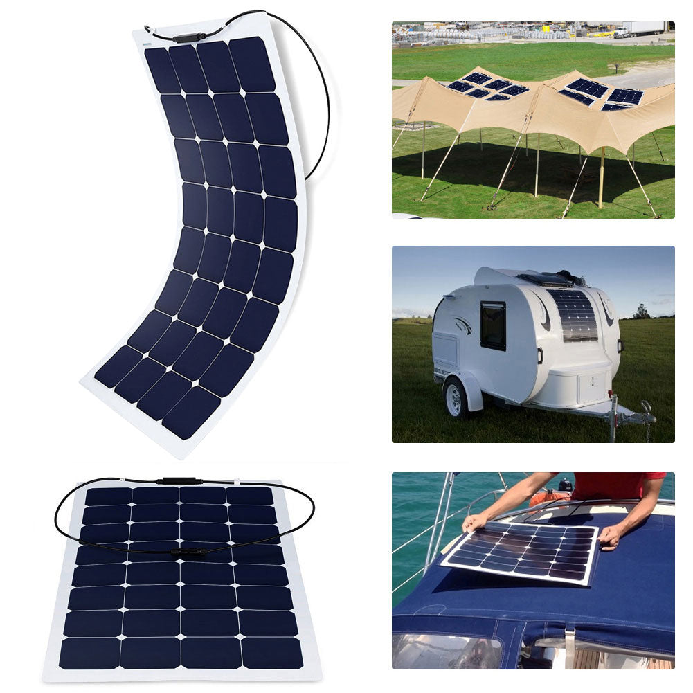 Acopower 110w 12v Ultra-Flexible Lightweight ETFE Solar Panel with Connector - 1 Pack