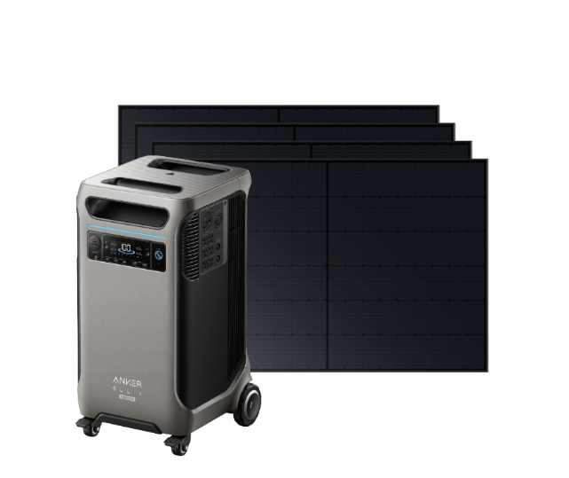 Anker SOLIX F3800 Plus Home Power Solution Bundle: Portable Power Station, Solar Panels, and Free Solar Panel