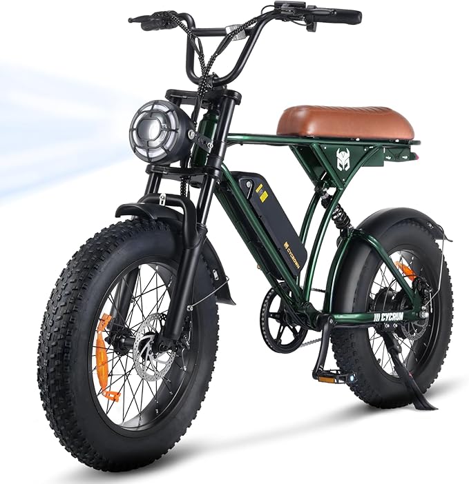 CycRun Vintage Electric Moped - Your Retro - Inspired Riding Companion