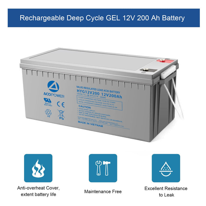 Acopower 100W Mono RV System with 800ah Gel Battery - Your Ultimate Off-Grid Power Solution