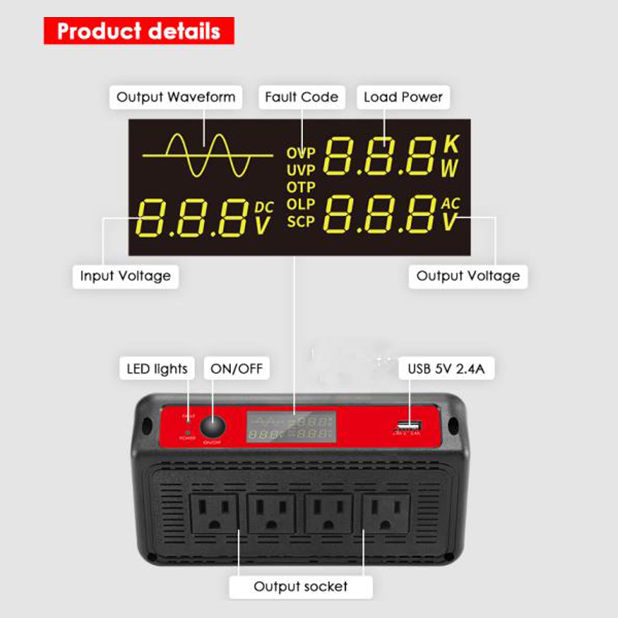 Acopower 1500W Pure Sine Wave Power Inverter - Your Ultimate Power Solution