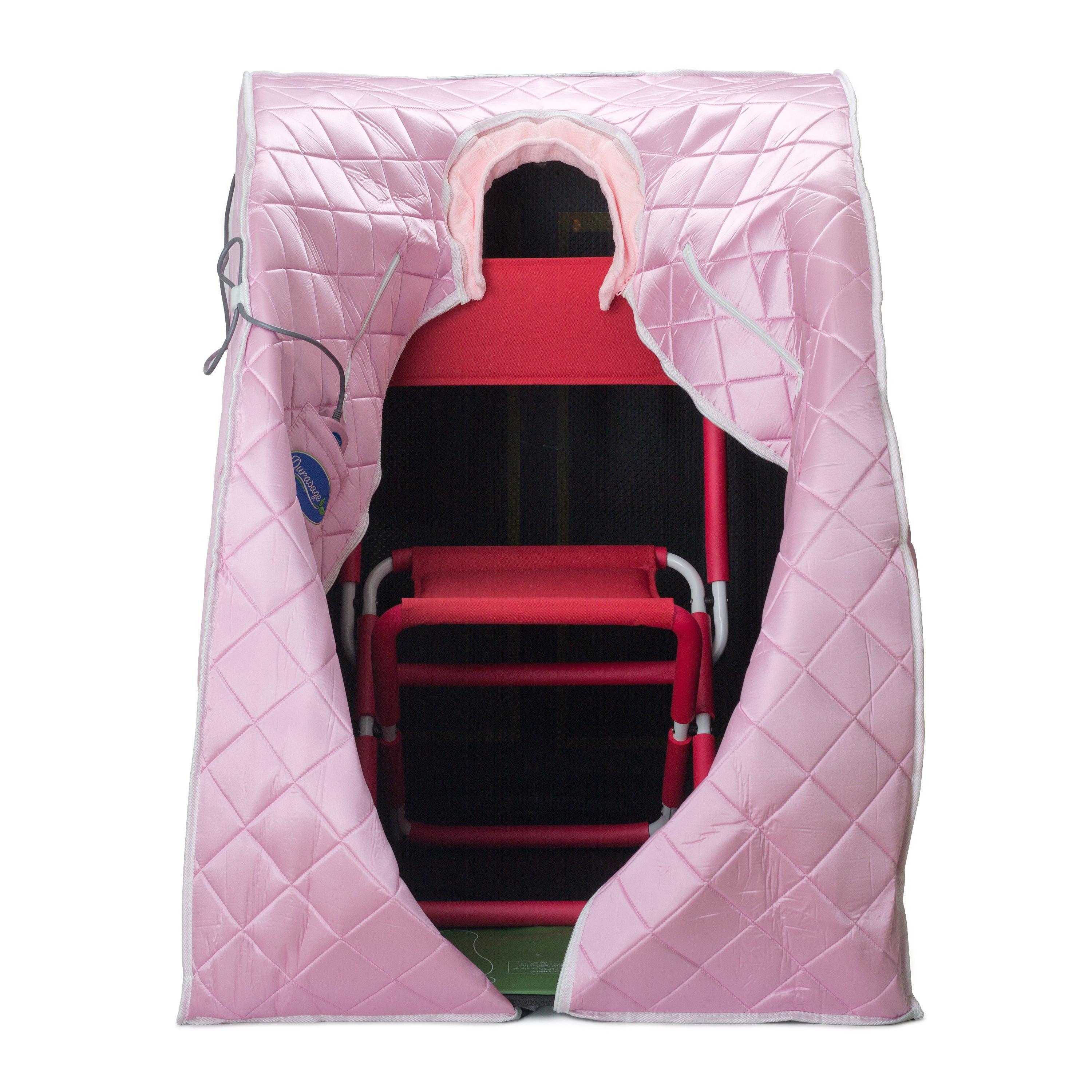 Durasage Health Large Portable Low EMF Negative Ion Indoor Sauna - Your Relaxing Oasis in Pink
