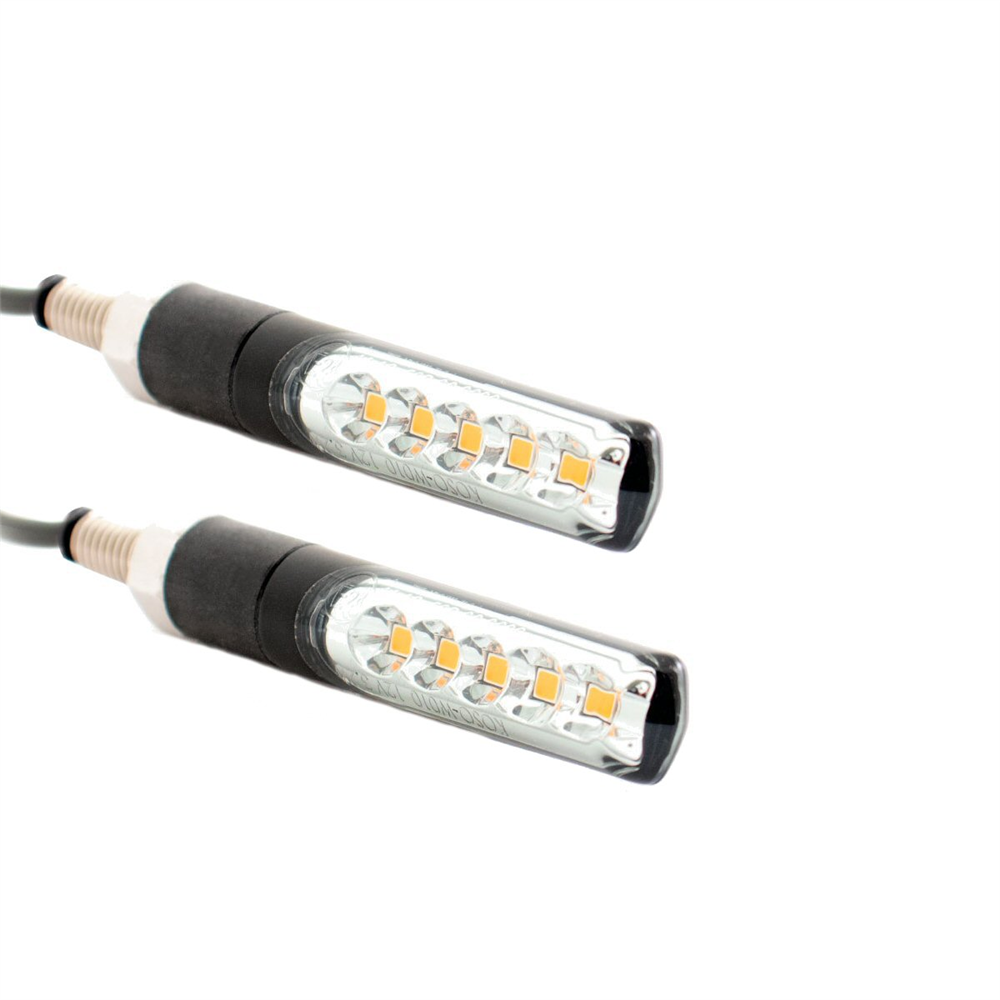 Stylish Smoke-Colored Koso Electro LED Motorcycle Turn Signals