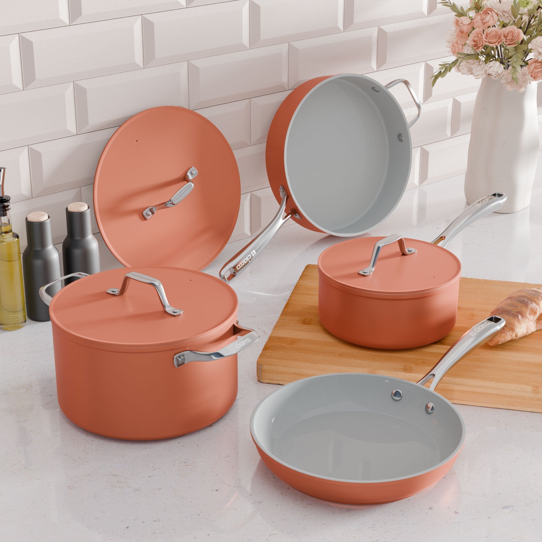 Ciarra Orangina 4-Piece Cookware Set - Elevate Your Cooking