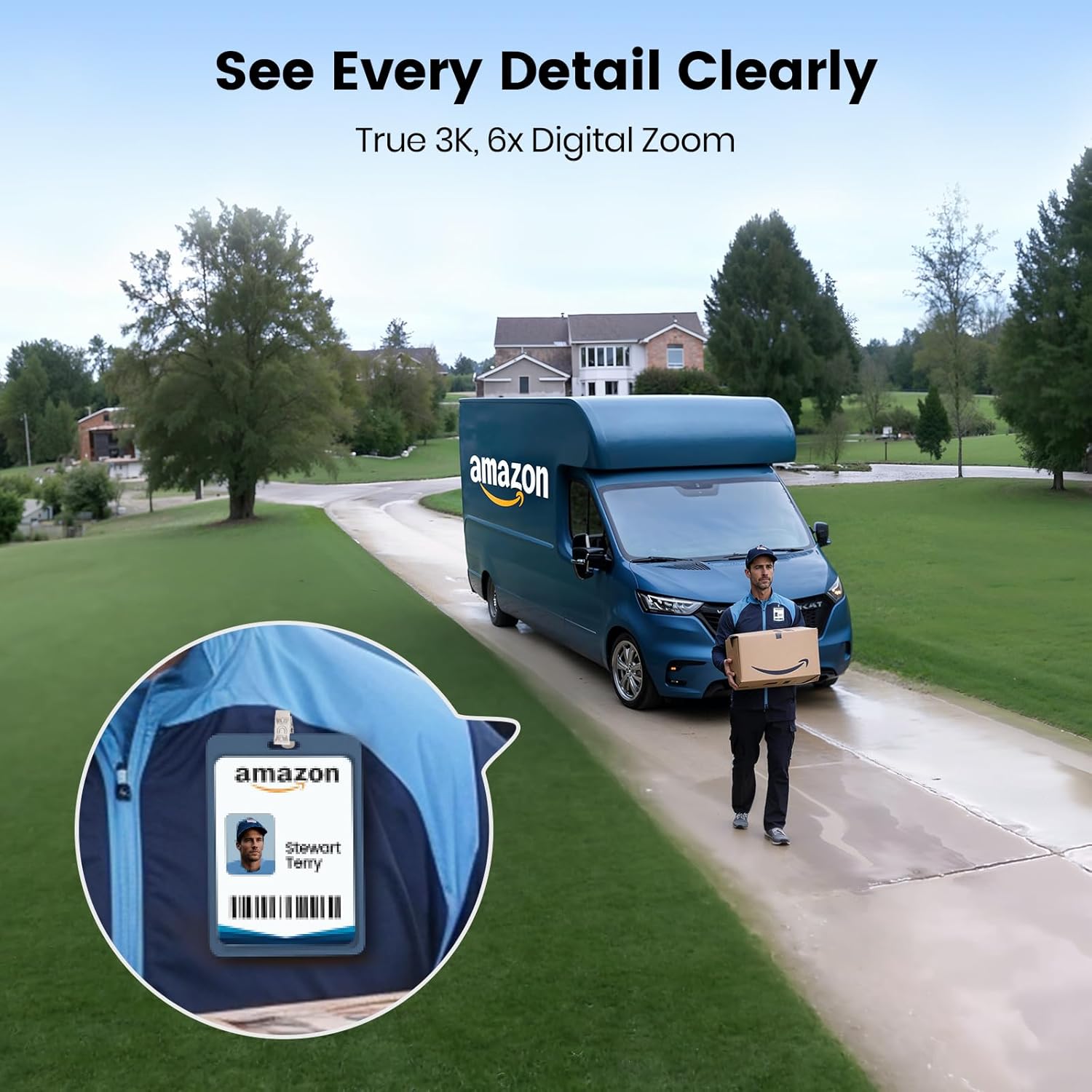AOSU 360° Pan/Tilt Solar Wireless Outdoor Security Camera with Floodlight