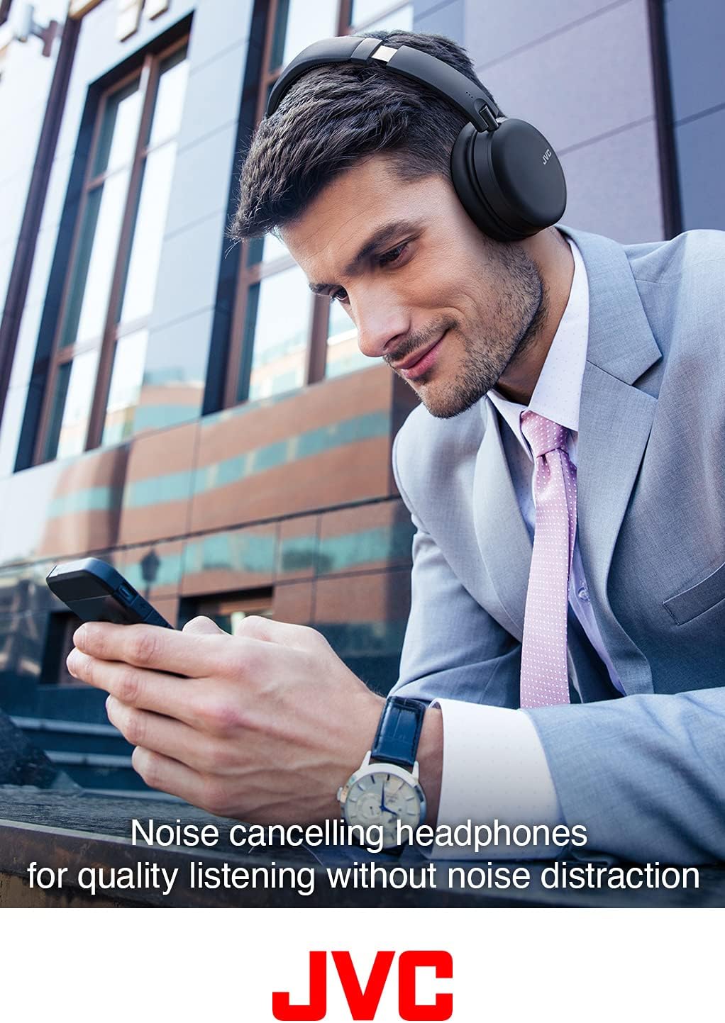 JVC Active Noise Cancelling Wireless Bluetooth Headphones