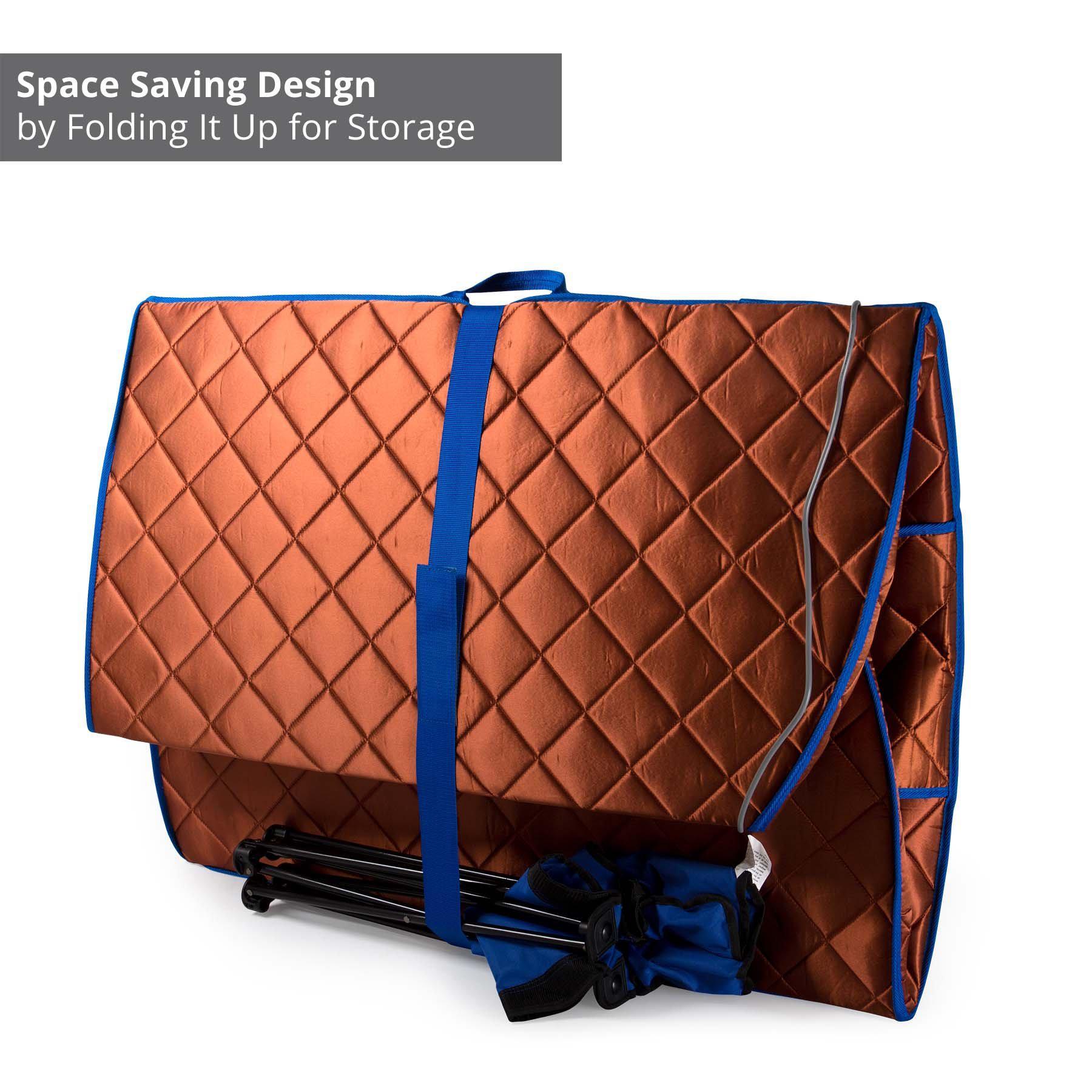 Durasage Health - Large, Portable, Low EMF Negative Ion Indoor Sauna with Chair and Heated Footpad - Copper