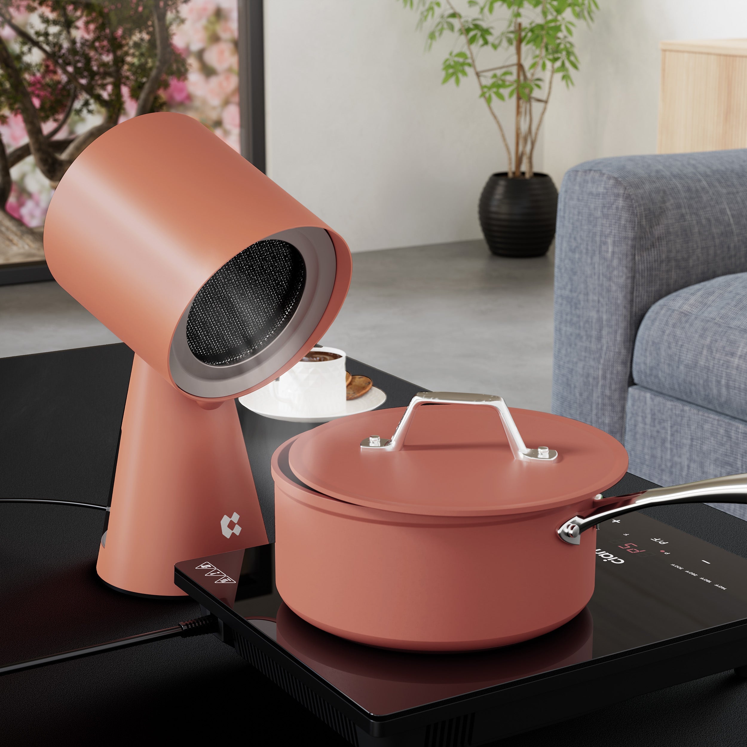 Ciarra HOOD TO GO Portable Mini Desktop Range Hood - Orange
