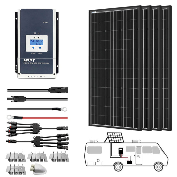 Acopower 200W Mono Crystalline Solar Kit with 800W Inverter and 60A Charge Controller