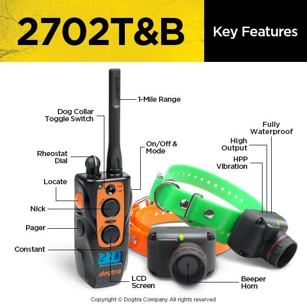 DOGTRA 2702T&B Hunting-Ready Training & Beeper Collar