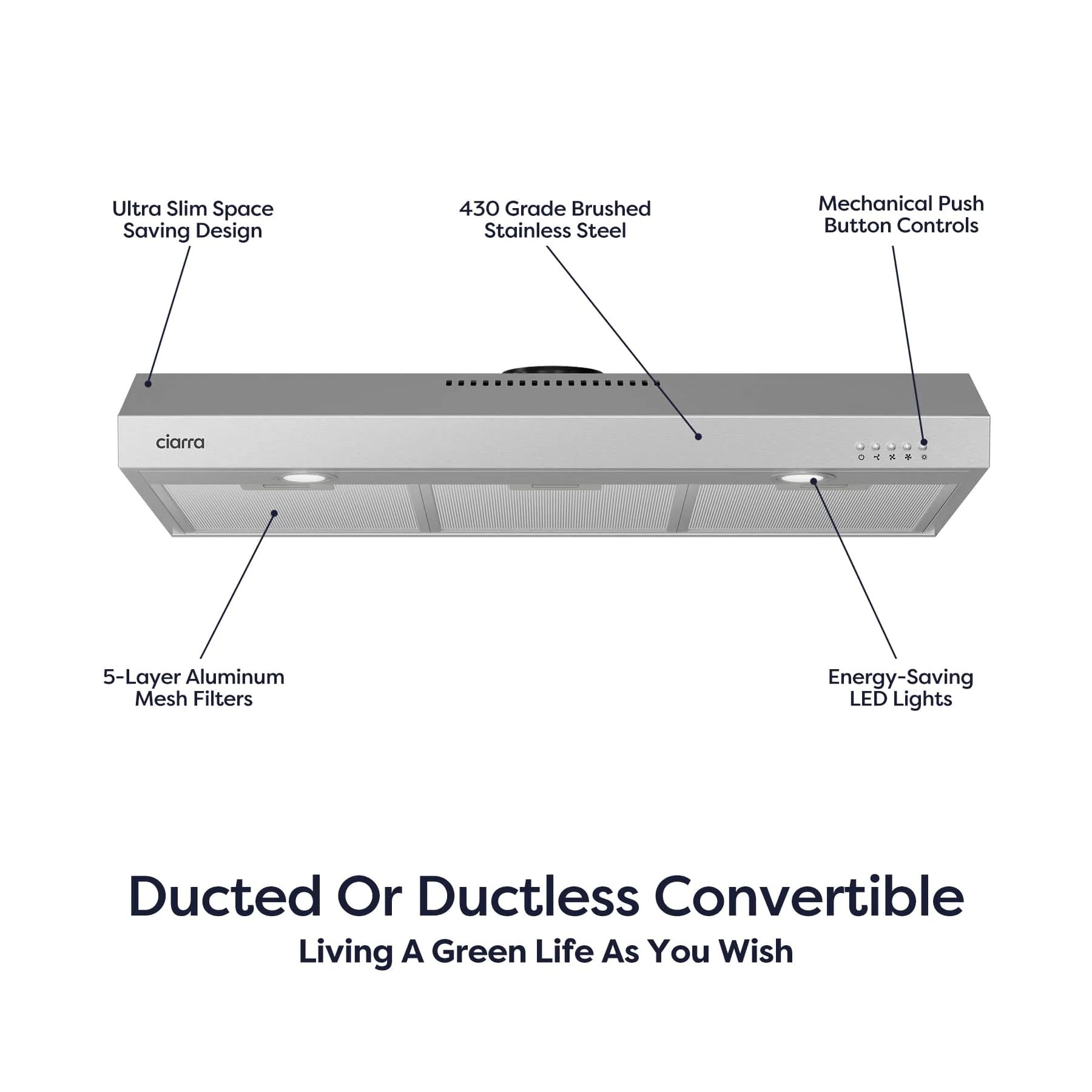 CIARRA 30-Inch Under Cabinet Range Hood: The Ultimate Kitchen Odor Neutralizer