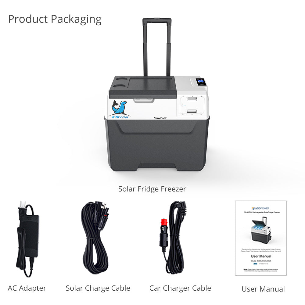 Acopower 40L Portable Fridge with Backup Battery - Your Off - Grid Cooling Solution