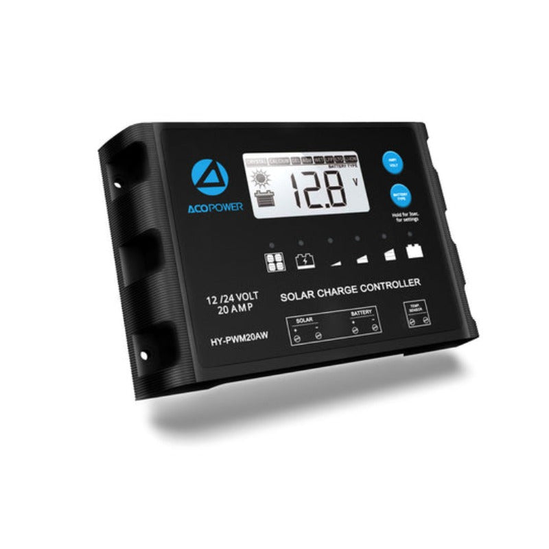 ACOPower 200W 20A PWM All-Black Mono Solar RV Kit
