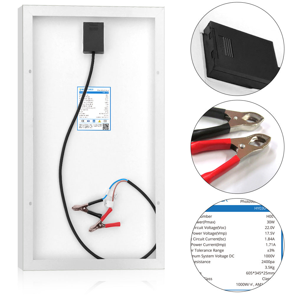 Acopower 30W 5A Mono Solar Kit - Power Your Outdoor Adventures