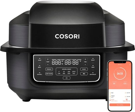 Cosori Smart Indoor Grill with Aeroblaze Technology and Bonus Thermometer