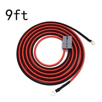 Acopower 9ft 8AWG Anderson-Ring Cable for Solar Suitcase/Foldable Panel - Your Key to Harnessing Green Solar Energy