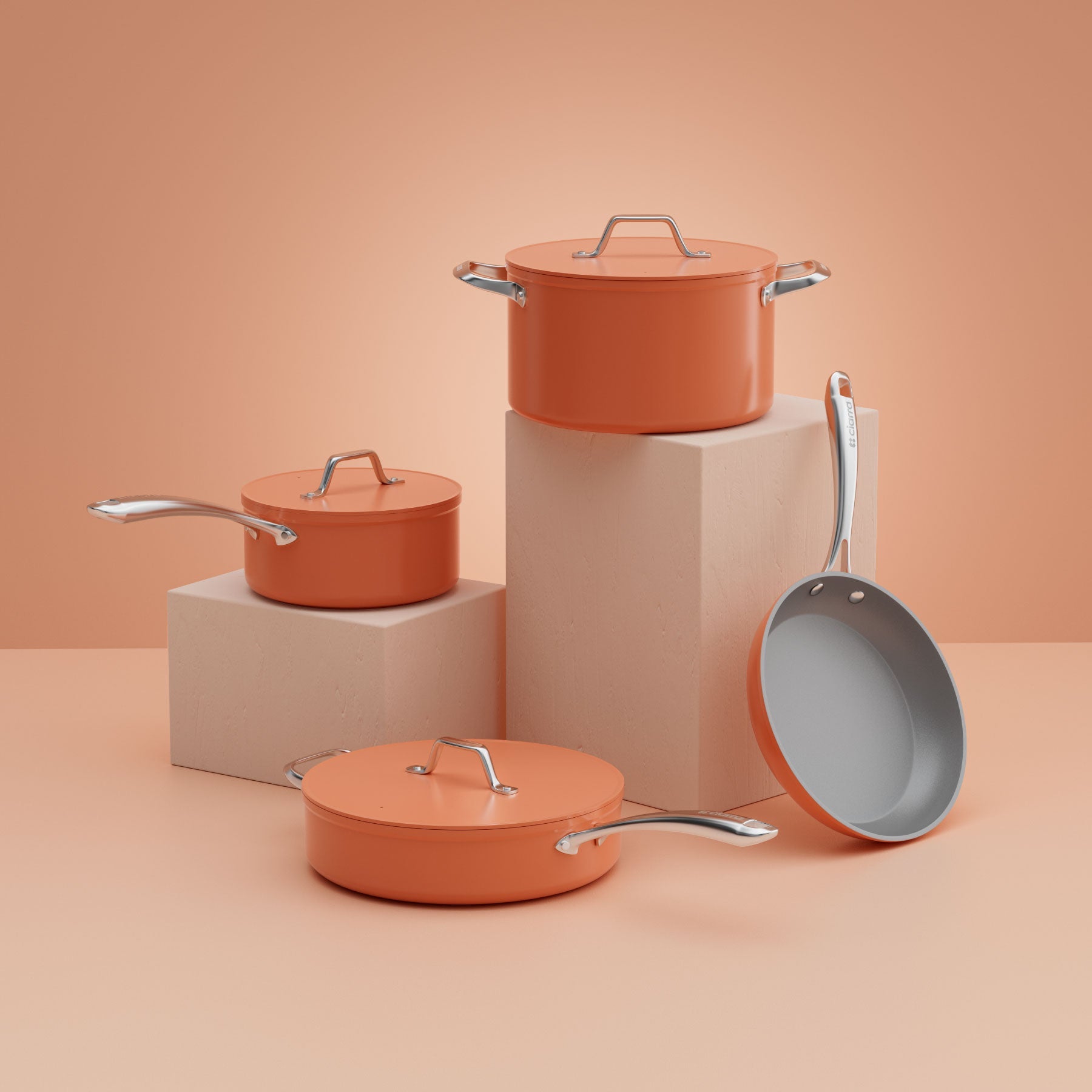 Ciarra Orangina 4-Piece Cookware Set - Elevate Your Cooking