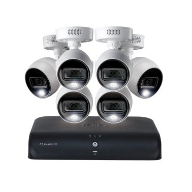 Lorex 4K Ultra HD 8-Camera Wired DVR System with Outdoor Deterrence Cameras and 2TB Storage