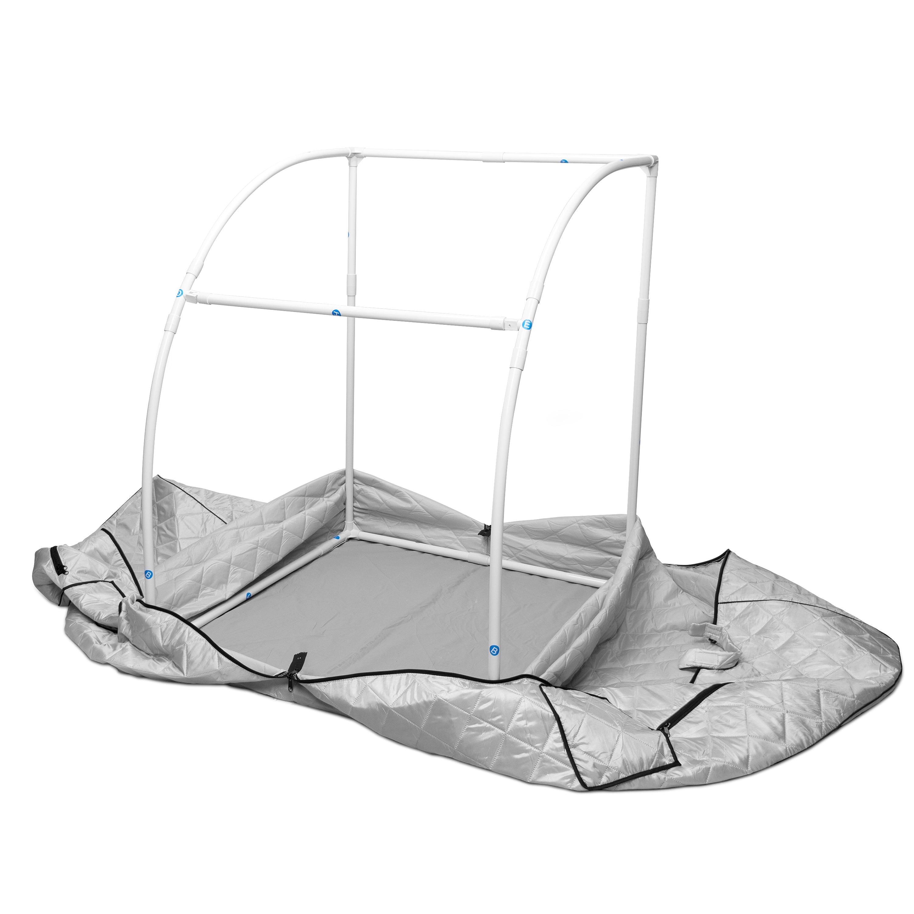 Durasage Health - Oversized Portable Home Steam Sauna for Weight Loss, Detox & Relaxation with Chair - Silver
