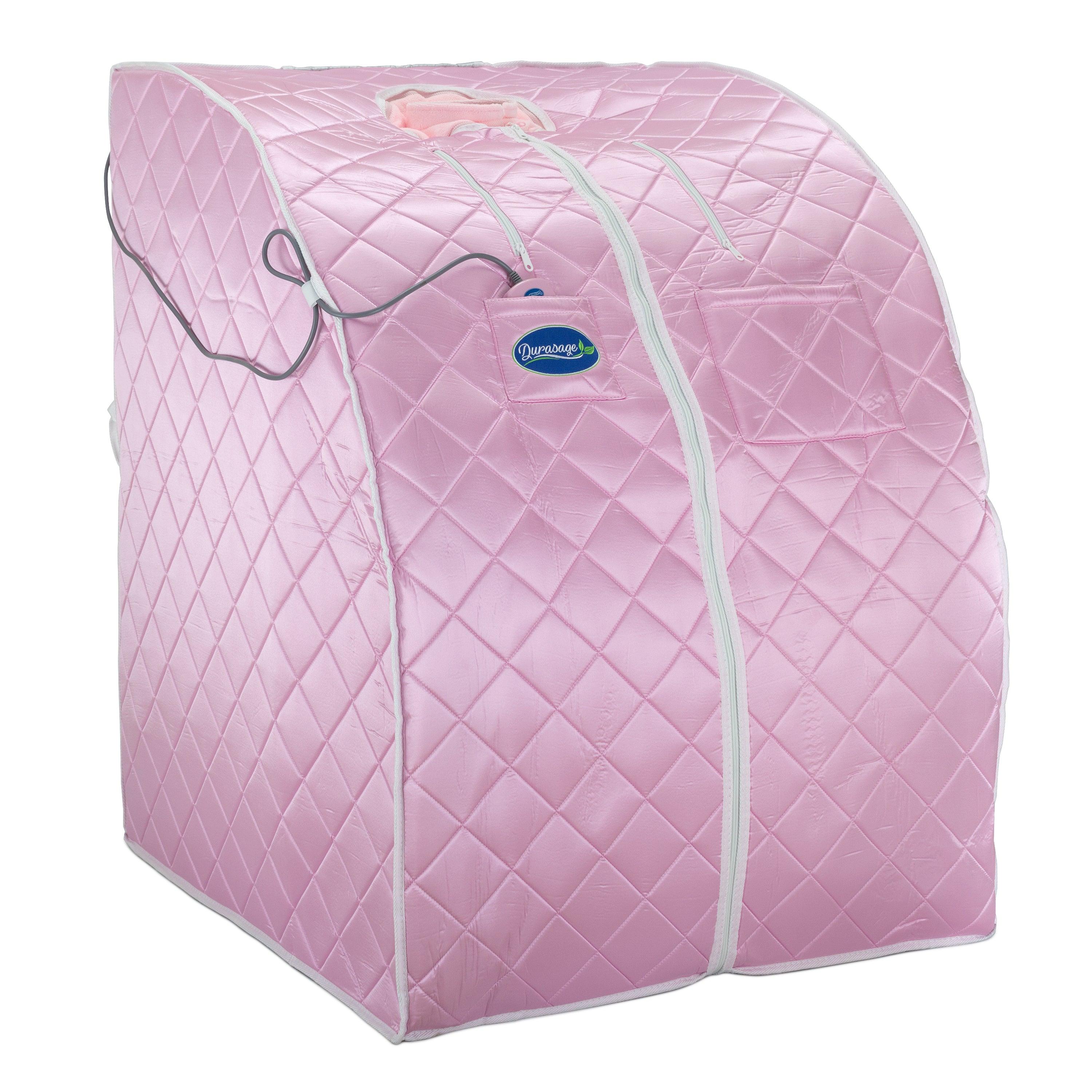 Durasage Health Large Portable Low EMF Negative Ion Indoor Sauna - Your Relaxing Oasis in Pink