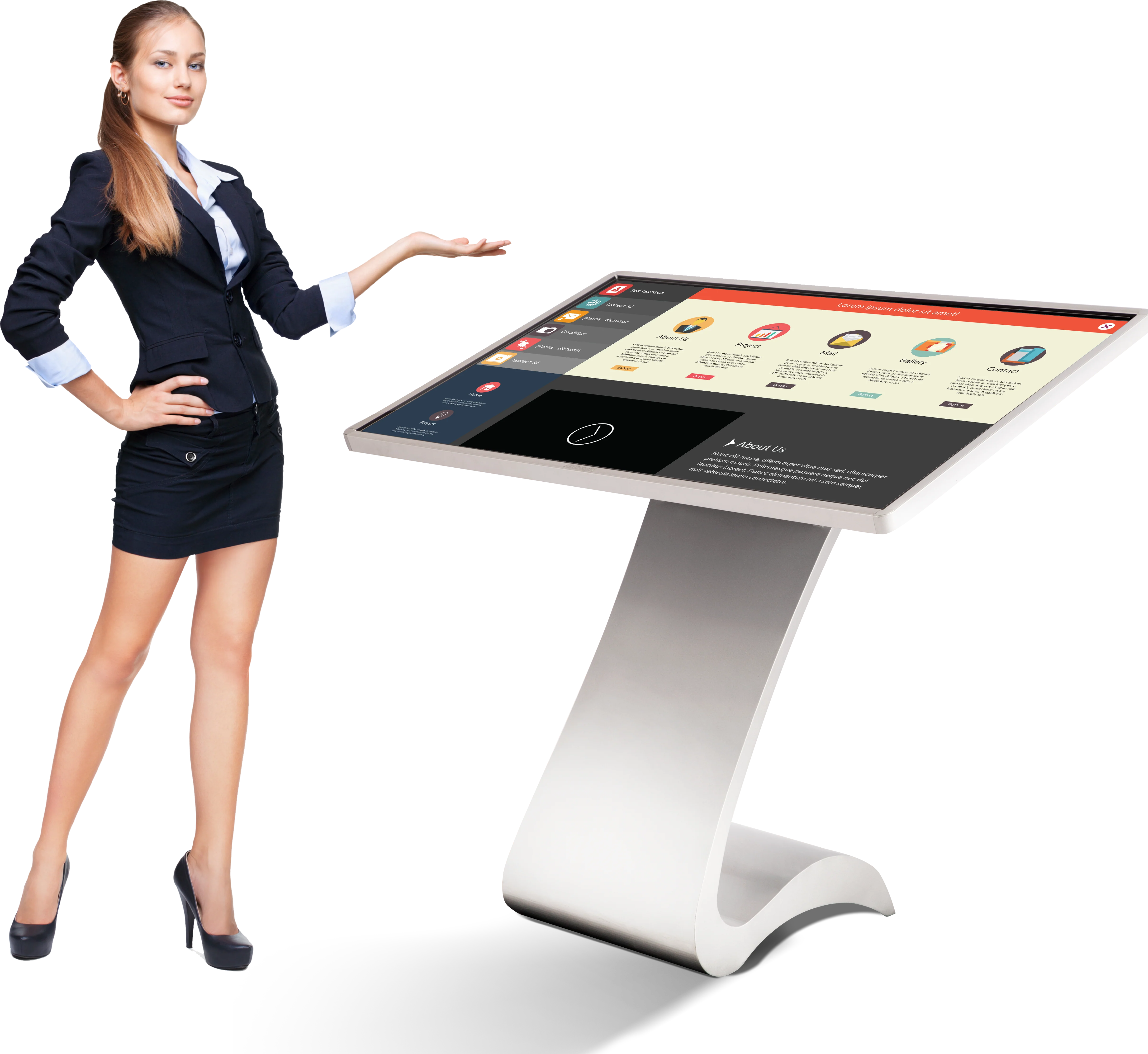 4K Touch Screen Computer Kiosk - LEDscopic S-Design