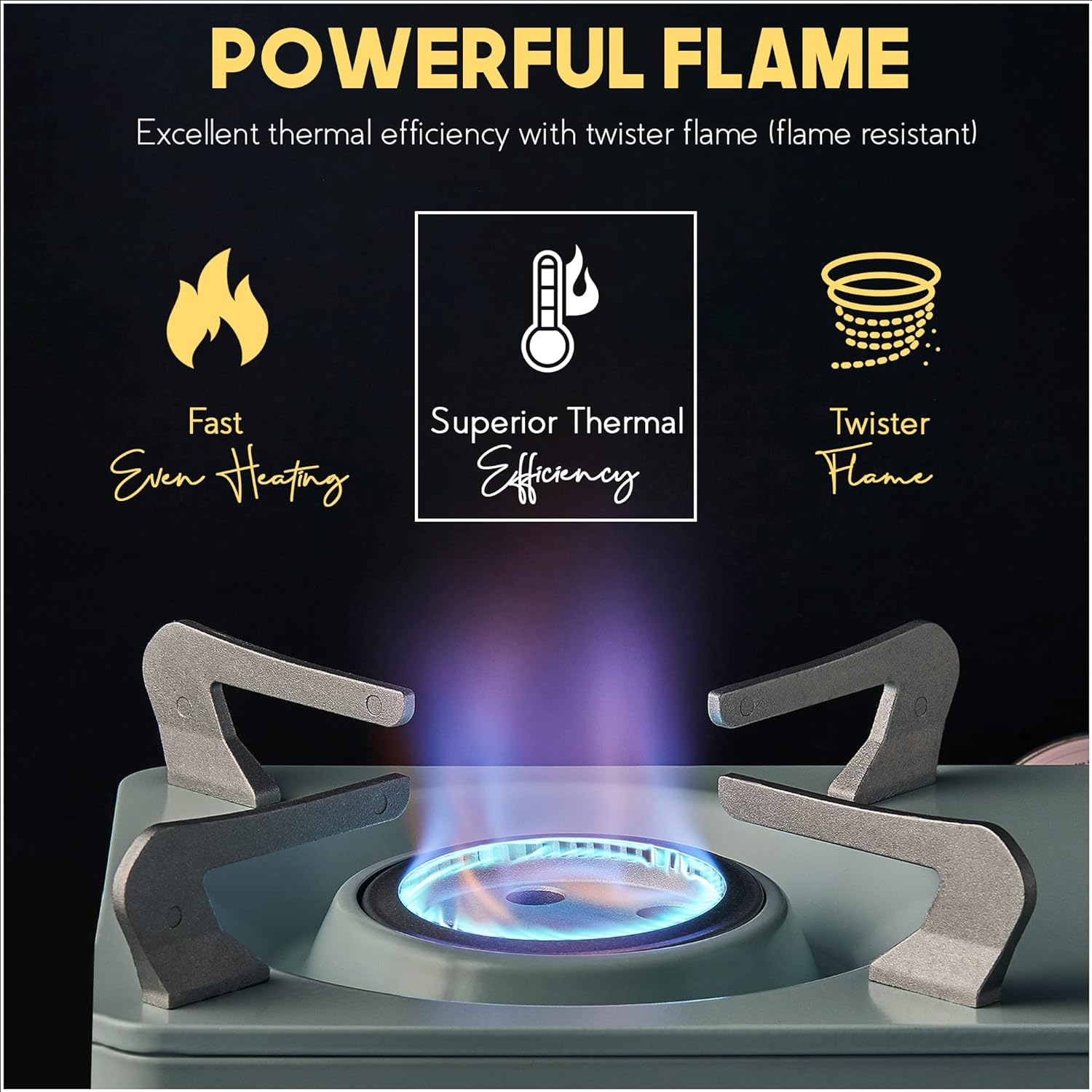 Dr.HOWS Twinkle Mini Portable Butane Camping Stove - Your Outdoor Cooking Companion (Lemon)