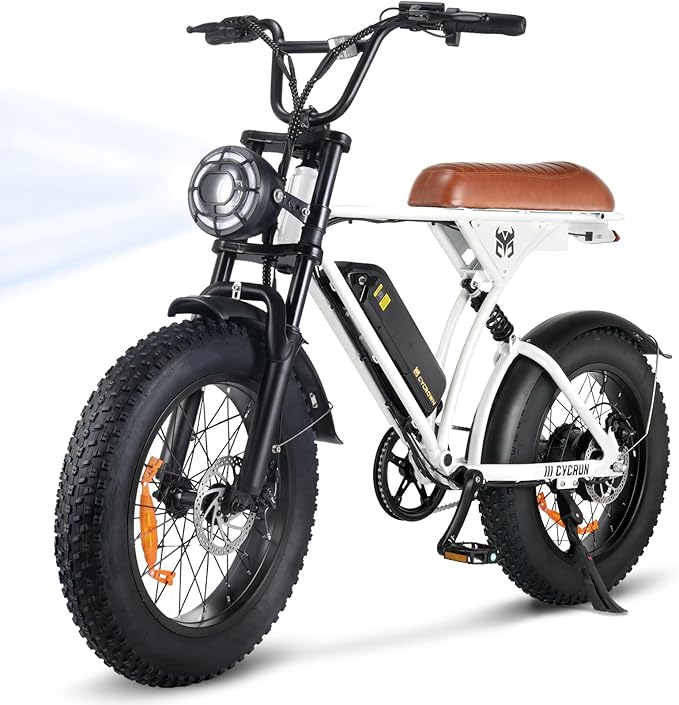 CycRun Vintage Electric Moped - Your Retro - Inspired Riding Companion