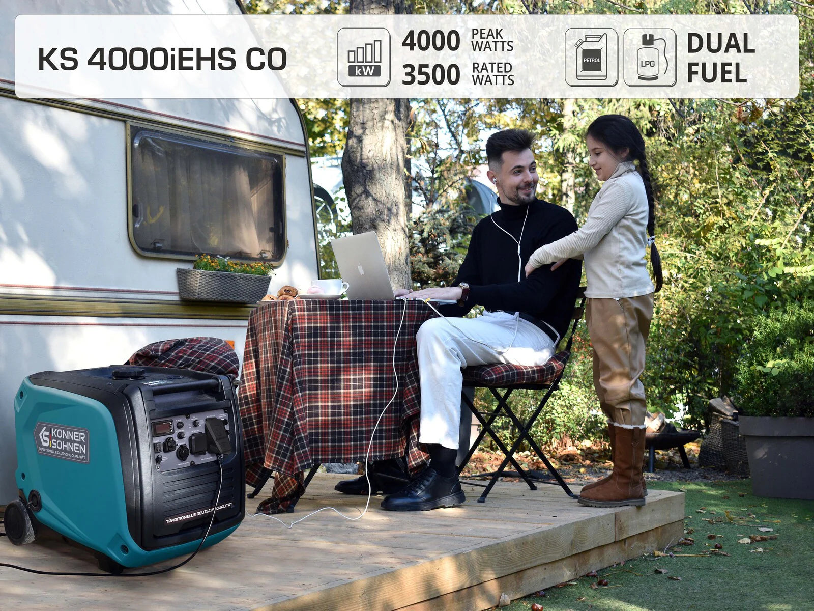 KS 4000iEHS CO Dual-Fuel Inverter Generator