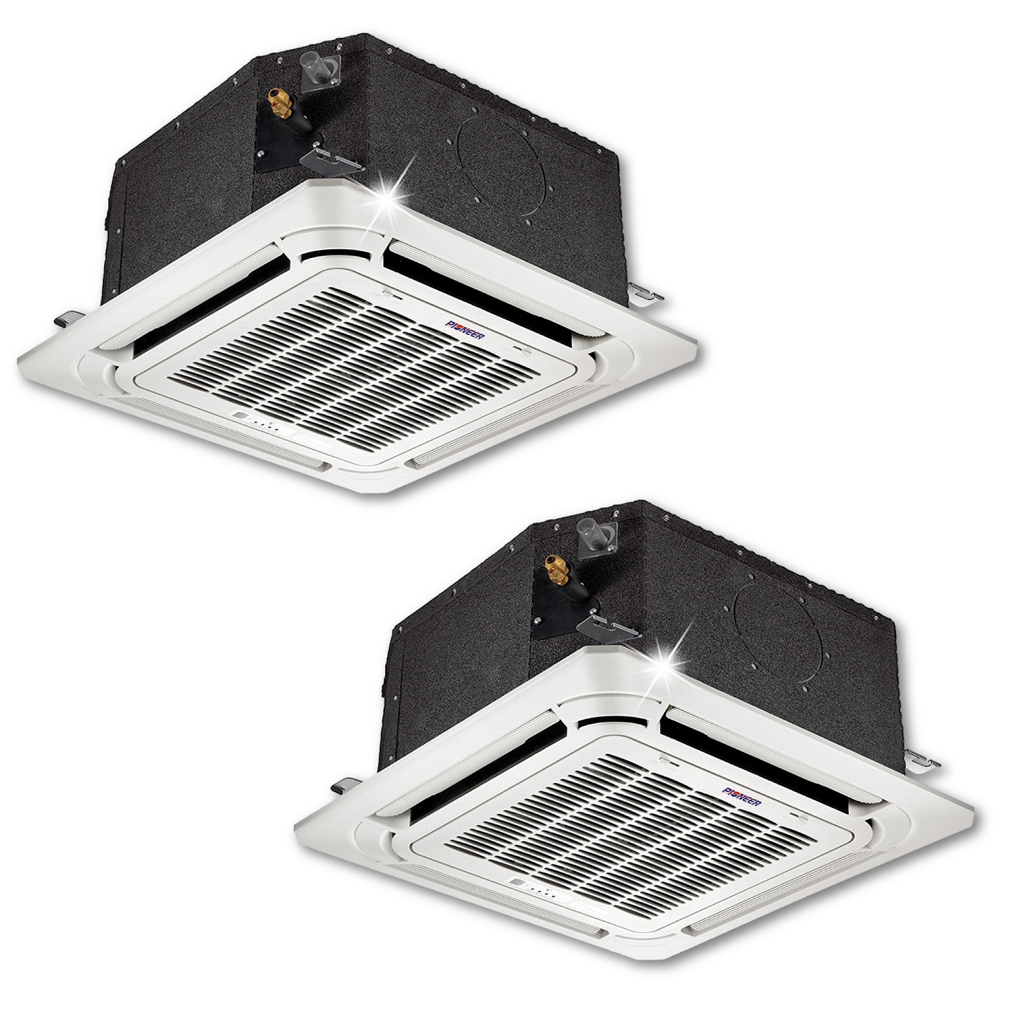 1.5-Ton 21 SEER2 Dual Zone Ceiling Cassette Heat Pump with 18000 BTU 230-Volt